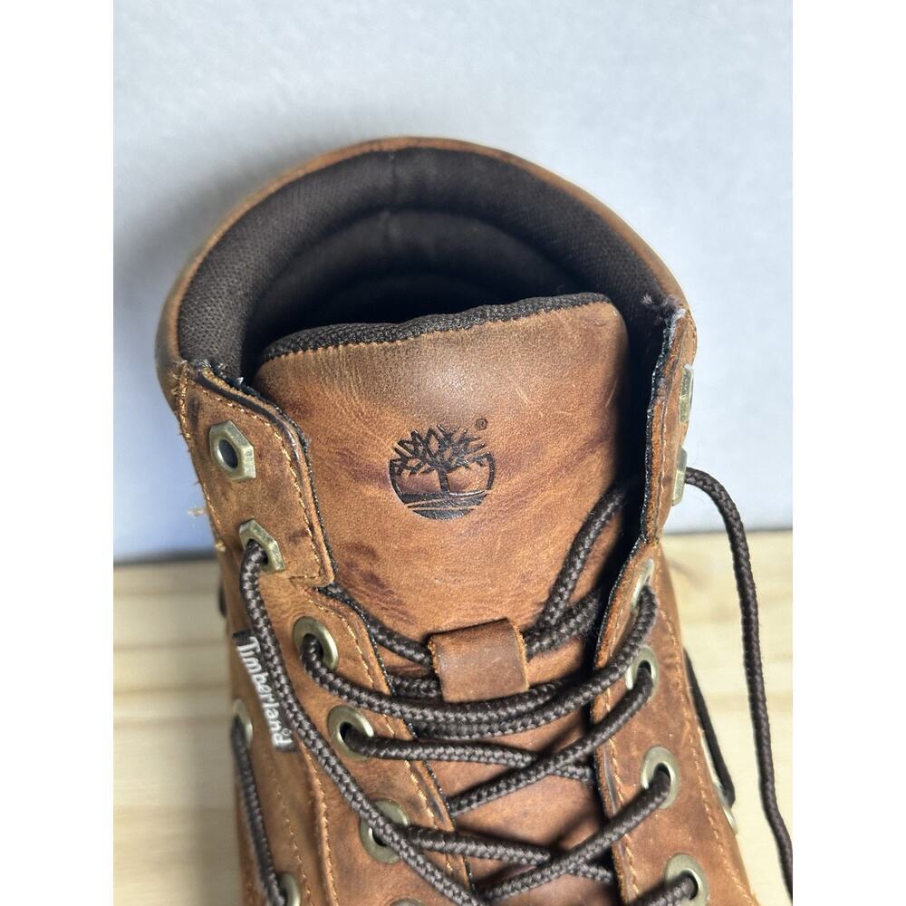 Men's Brown Leather Moc Toe Hiking Boots - Picture 8 of 8